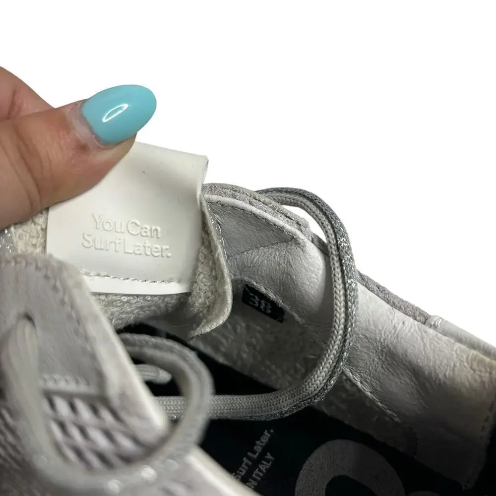 P448 Thea Low Top Sneakers Stardust Silver Multi Size 8